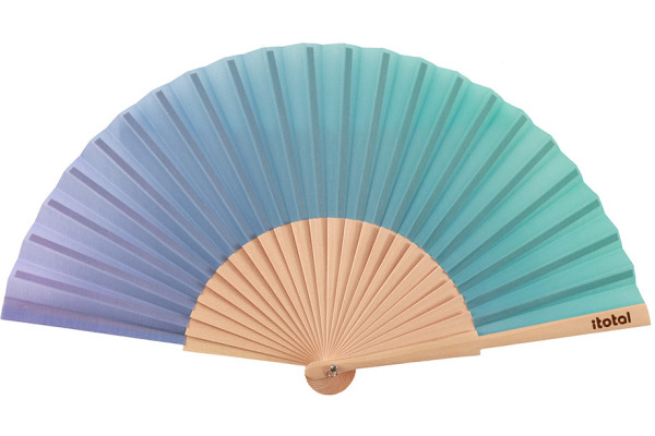 I-TOTAL Handfächer Ombre 23cm XL3164B blau, grün