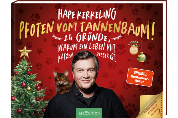 ARS EDITI Adventskalender Hape Kerkelin 136888 Pfoten vom Tannenbaum