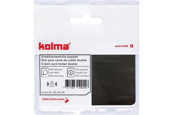 KOLMA Kreditkartenhülle RFID 09.161.06 schwarz 66x95mm