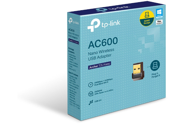 TP-LINK Archer T2U Nano AC600 Mbps Wi-Fi USB Adap.