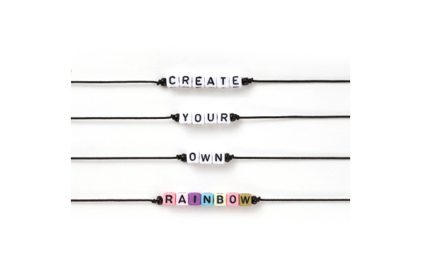 FOLIA Buchstaben-Perlen 33903 weiss 100 Stück