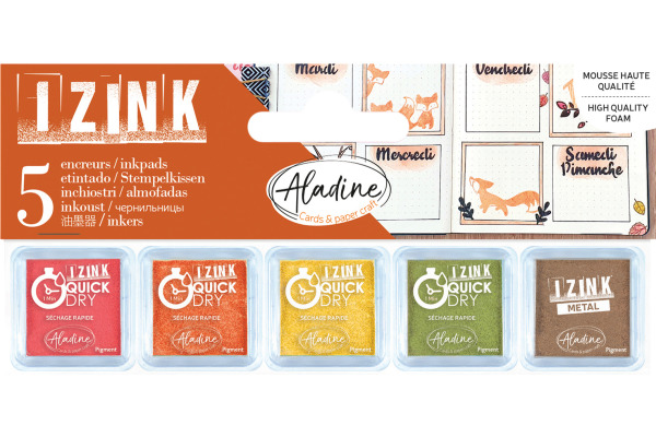 ALADINE Stempelkissen 03931 Laub 5 Stück