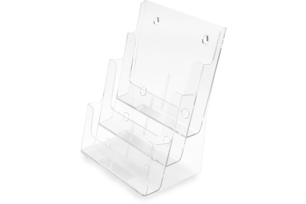 DEFLECTO Prospekthalter Docuholder A4 77301 hoch, 3 Fächer