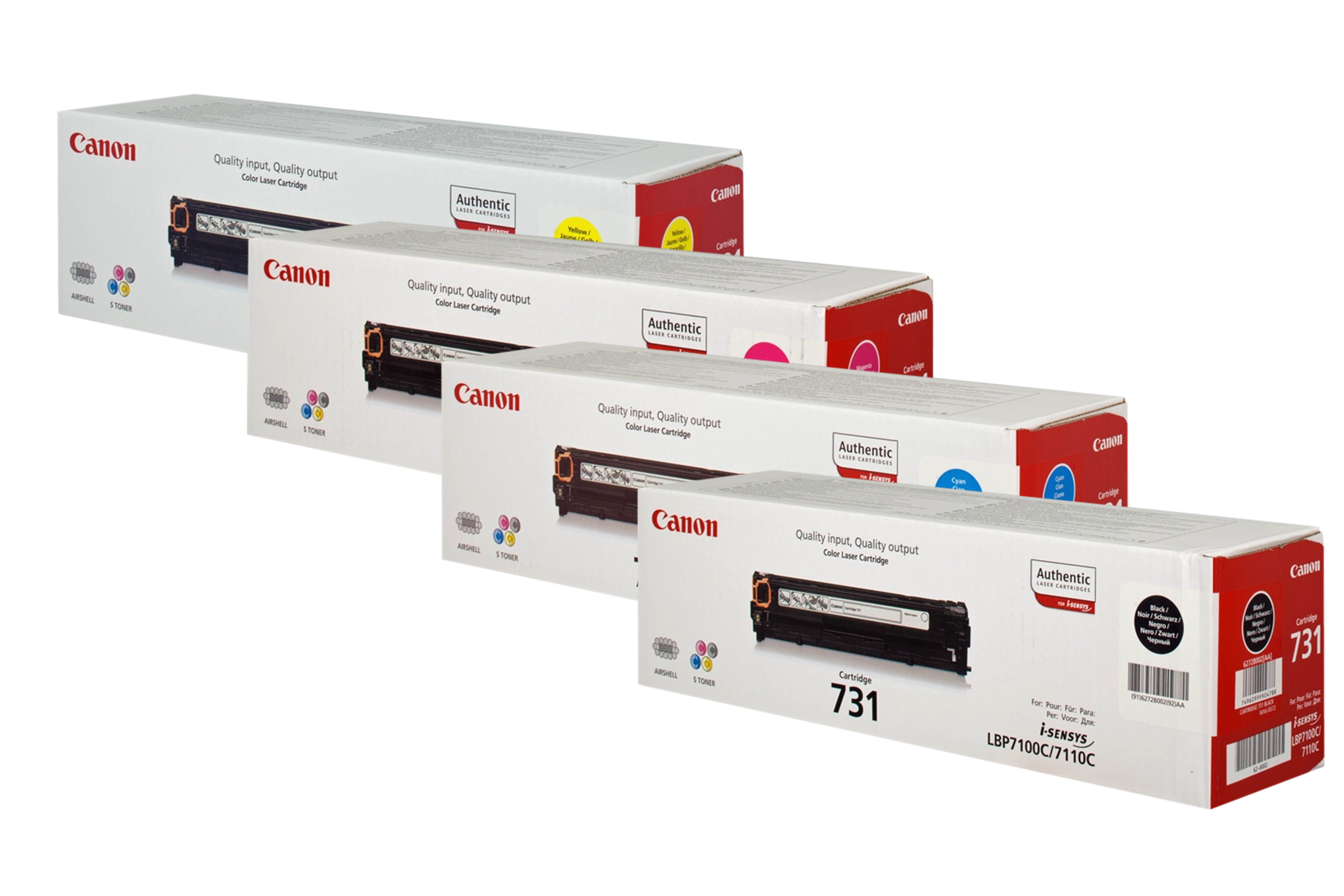 Original Canon CRG 731 SET Multipack / Set mit allen vier Farben