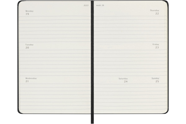 MOLESKINE Agenda Classic Pocket 2027 DHB12WH2Y 1W/2S schwarz HC 9x14cm