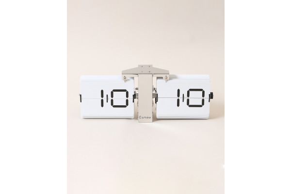 ESMEE Wanduhr Flip Clock 240.006.0 silber