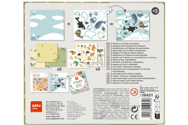 APLI KIDS Stickerspiel 19431 Tiere in der Natur