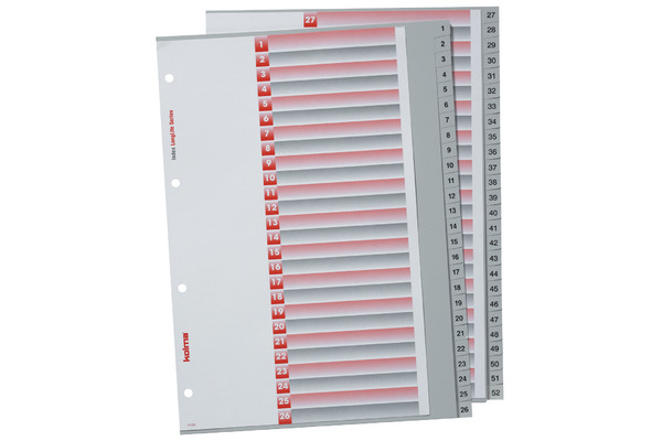 KOLMA Register LongLife A4 19.252.03 grau 1-52