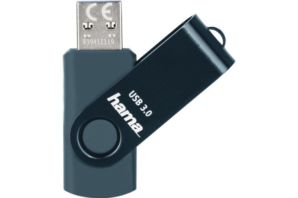 HAMA USB-Stick Rotate 182463 3.0, 32GB, 70MB/s, Petrol