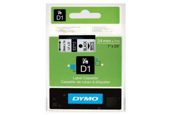 DYMO Schriftband D1 schwarz/weiss S0720930 24mm/7m