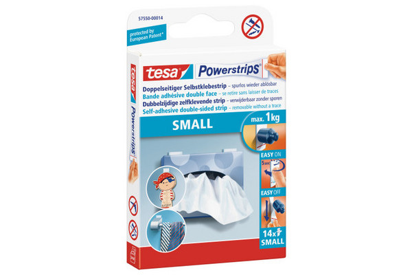 TESA Powerstrips Small 14x34mm 575500001 ablösbar, doppelseitig 14 Stk.
