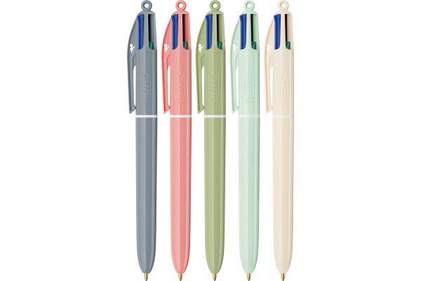 BIC Kugelschreiber 4 Colors 0.32mm 303301 Mineral Tones, assortiert
