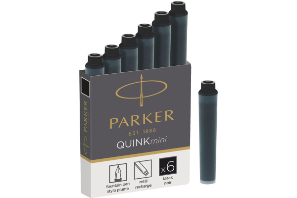PARKER Gelmine Quink Mini 1950407 schwarz 6 Stück