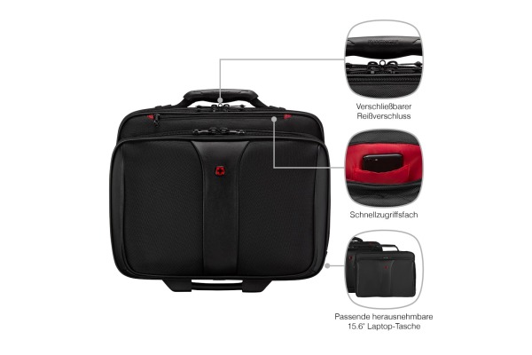 WENGER Notebook Trolley Patriot 600662 Trolley 17, Bag 15.4 Zoll