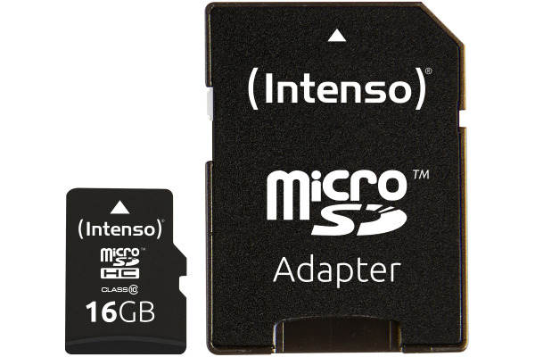 INTENSO Micro SDHC Card 16GB 3413470 Class 10