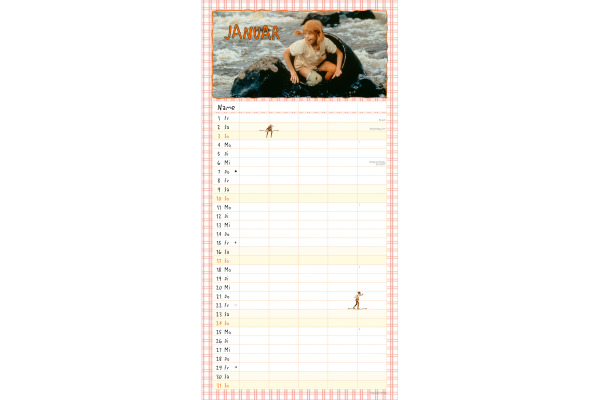 DUMONT Familienplaner 2027 261521 Pippi Langstrumpf 22x45cm