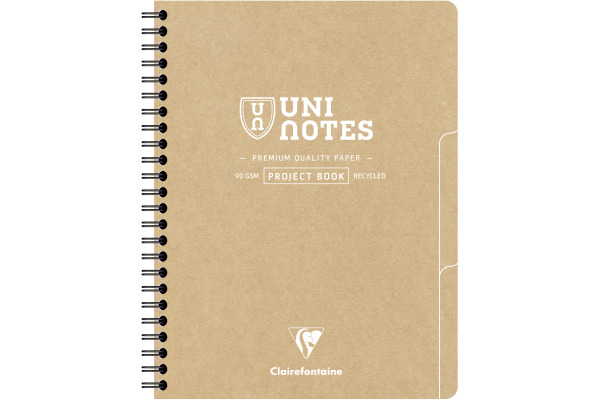 CLAIREFON Collegeblock Uni Notes A5+ 9861C braun, liniert 80 Blatt