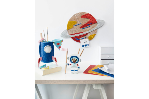 FOLIA Moosgummi 20x29cm 231919 Basic Glitter, ass. 5 Blatt