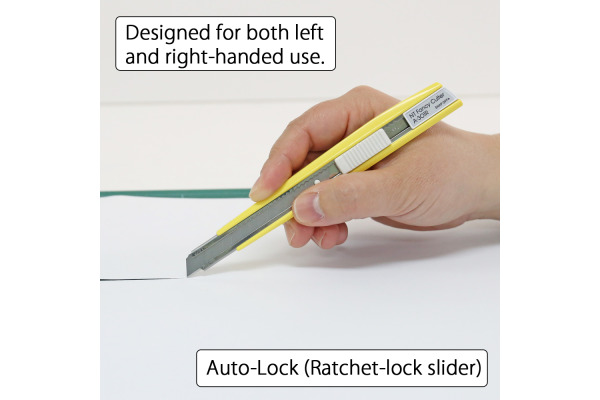 NT Cutter 9mm A-301RP mit Auto-Lock, pastell gelb