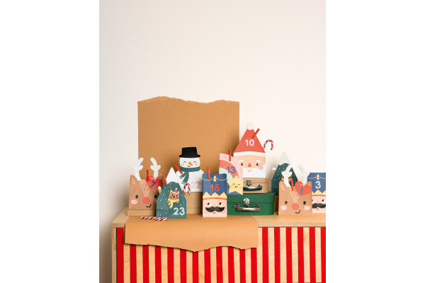 FOLIA Adventskalender 9389 Santa & Friends