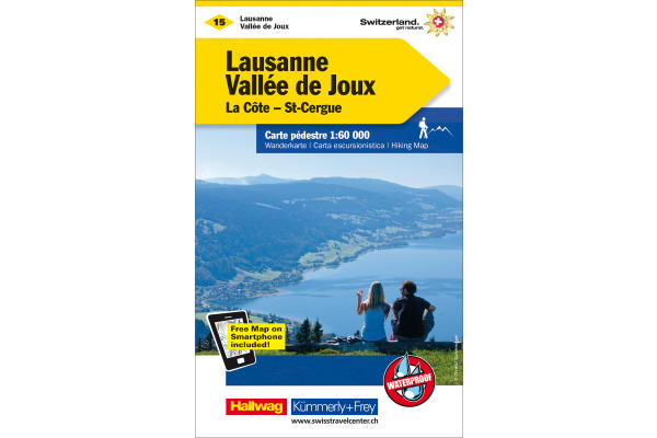 KÜMMERLY Wanderkarte 325902215 Lausanne-Vallée Joux 1:60'000