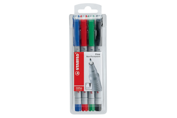 STABILO OHP Pen non-perm. F 852/4 4er Etui