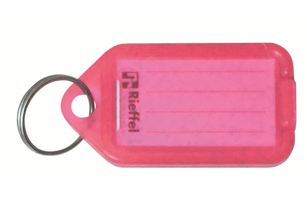 RIEFFEL Schlüsseletiketten 38x22mm KT1000NPI neon pink 100 Stück