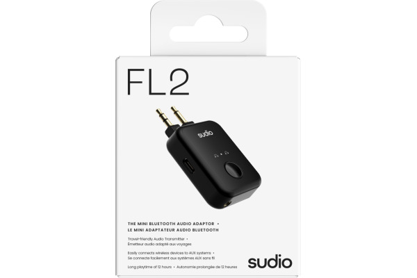 SUDIO Bluetooth Audio Transmitter FL2BLK FL2, Black