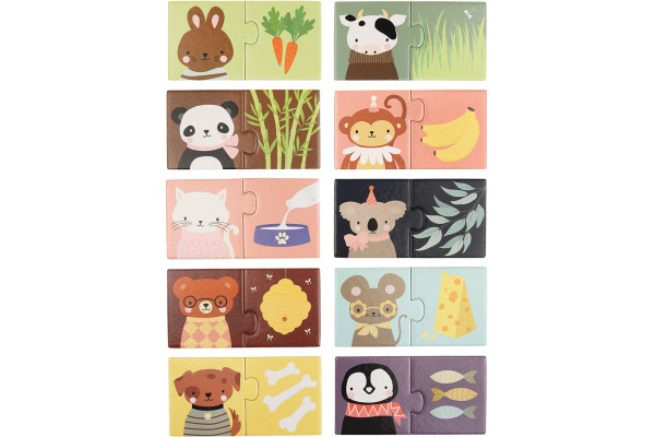 ALLC Puzzle PGMPAS07 Animal and Snacks 10-teilig