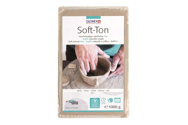 GLOREX Soft-Ton weiss 1kg 68075201 lufthärtend