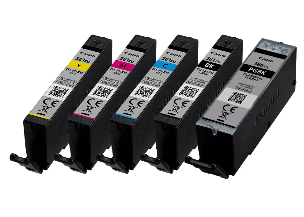 Original Canon PGI-580 XXL / CLI-581 XXL SET Multipack / Set mit allen fünf Farben