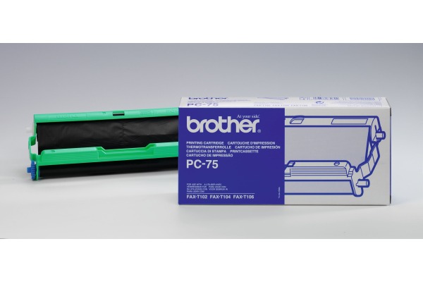 BROTHER Druckkassette m. Filmrolle PC-75 Fax T102/104/106 140 Seiten
