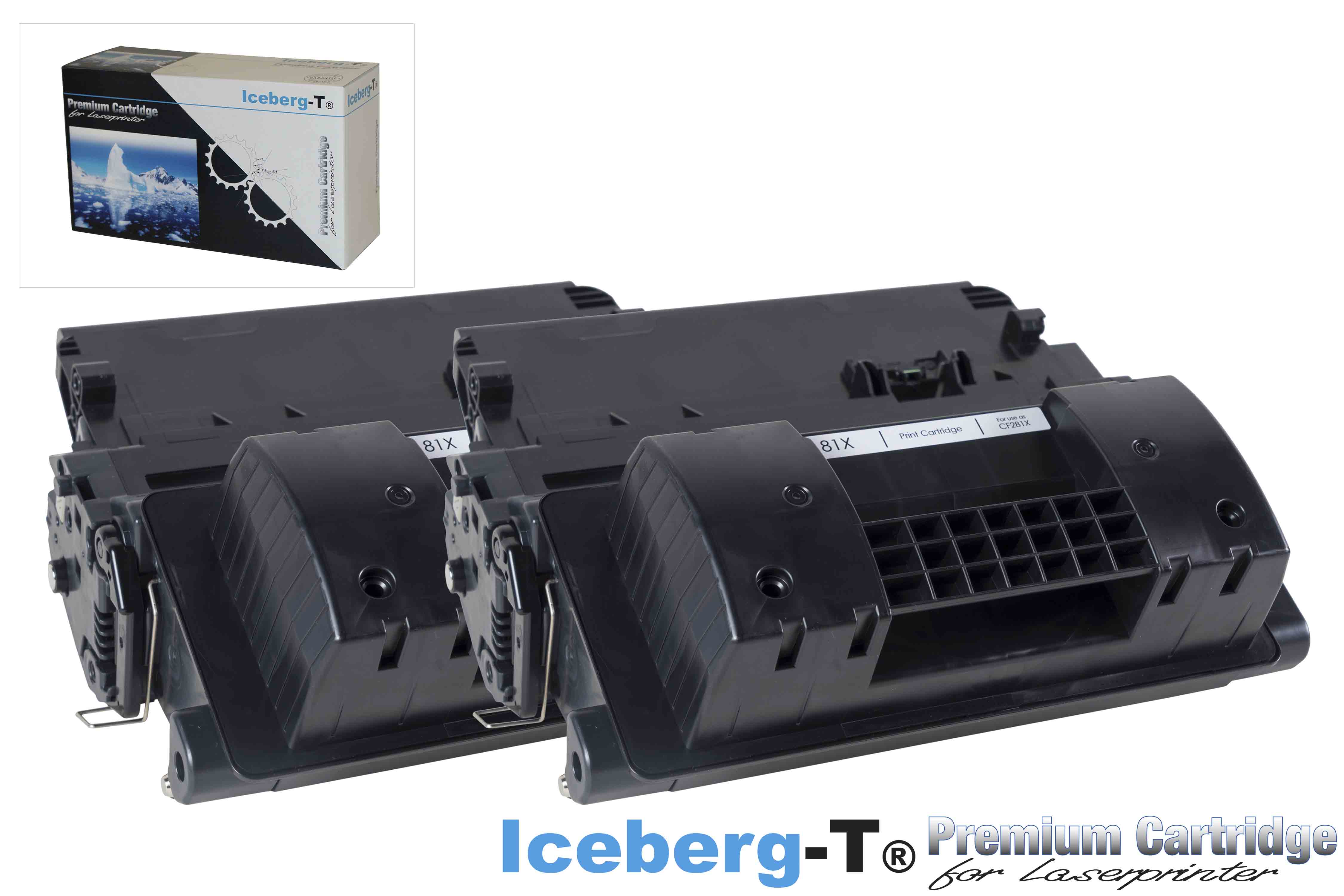 Iceberg-T Toner CF281X / 81X DuoPack 2 Stück à 25'000 Seiten, schwarz