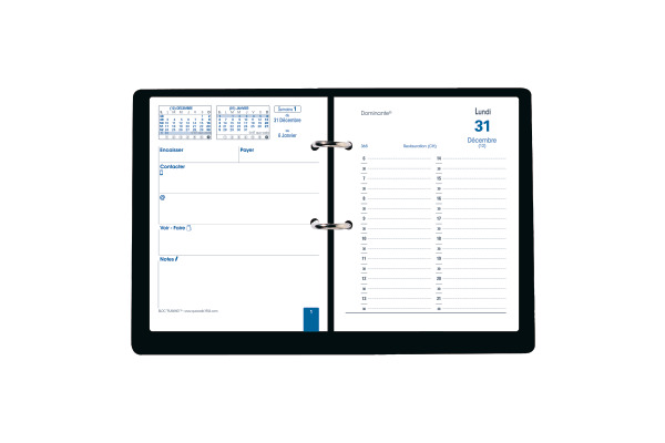 QUO-VADIS Agenda Bloc Planning 2027 032001Q 1T/1S schwarz FR 11.5x14.5cm