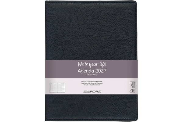 AURORA Agenda Finesse PAW Perl 2027 2718P 1W/2S schwarz ML 21x27cm