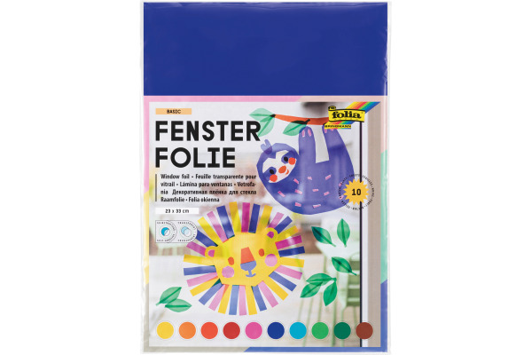 FOLIA Fensterfolie 23x33cm 455409 assortiert 10 Blatt