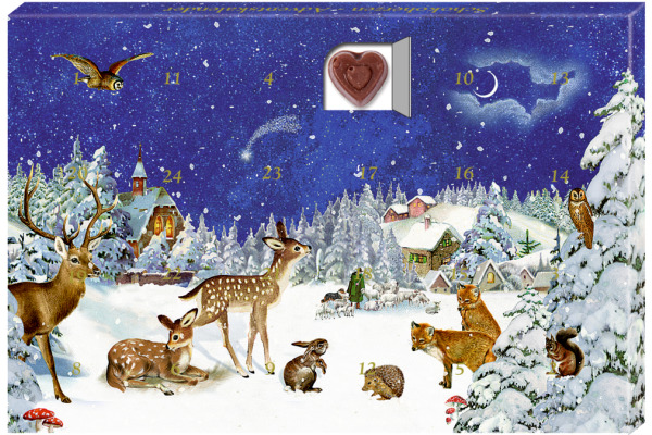 COPPENRAT Adventskalender Schokolade 72545 Herzmomente im Advent