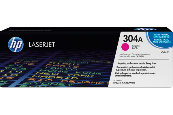 HP Toner-Modul 304A magenta CC533A Color LaserJet CP2025 2800 S.