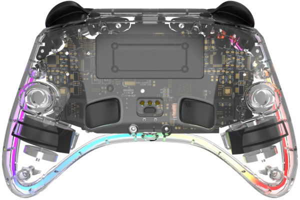 DELTACO Wireless Controller RGB GAM-198-T NSW 2, w.C-button,transp.