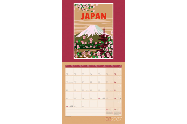 ACKERMANN Bildkalender 2027 4703 Vintage Voyage ML 30x30cm