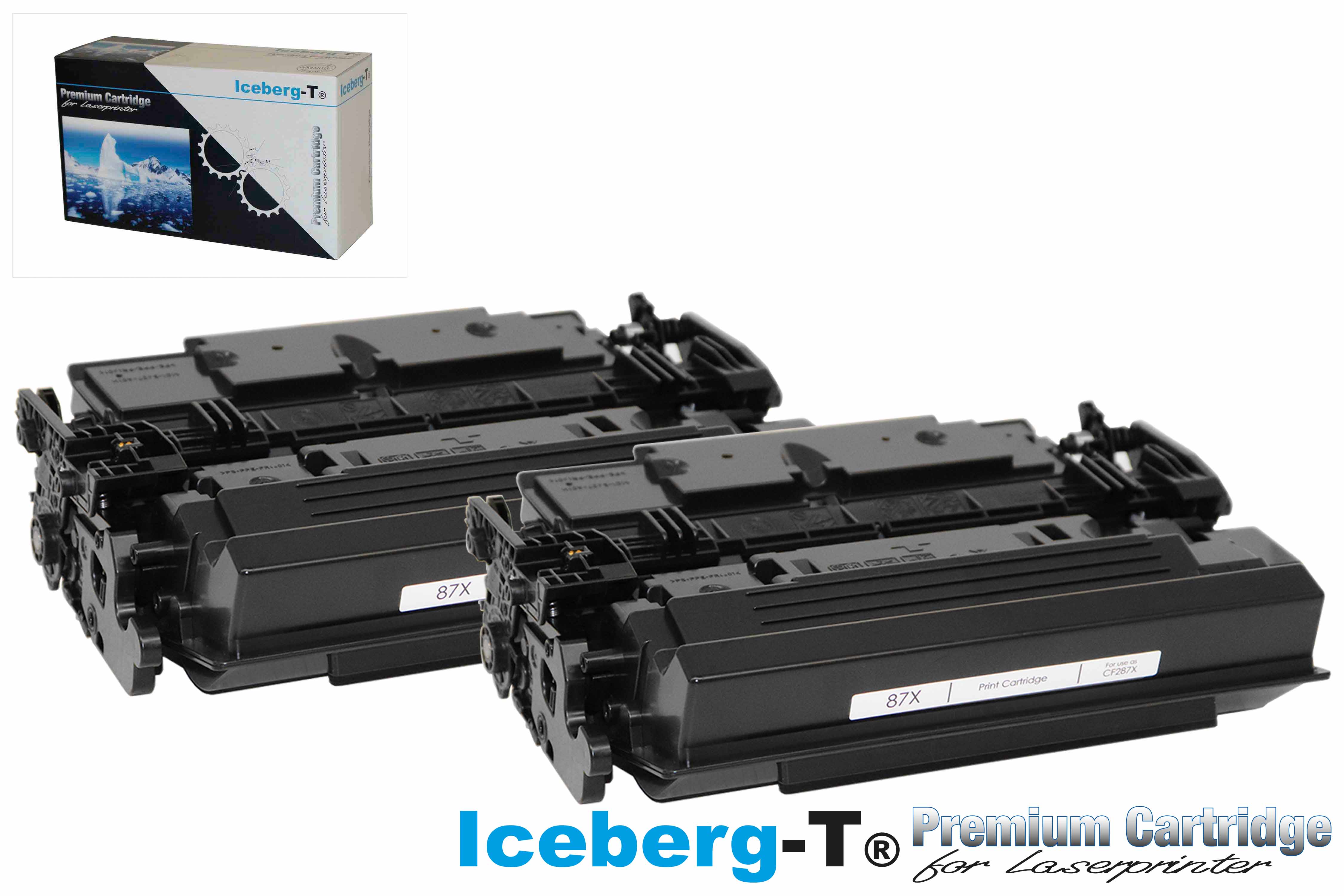 Iceberg-T Toner CF287X DuoPack 2 Stück à 18'000 Seiten, schwarz