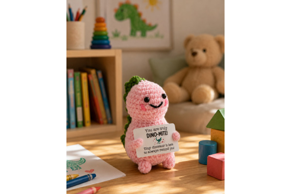 I AM CREA Positive Dino 10cm 1000-2457 rosa