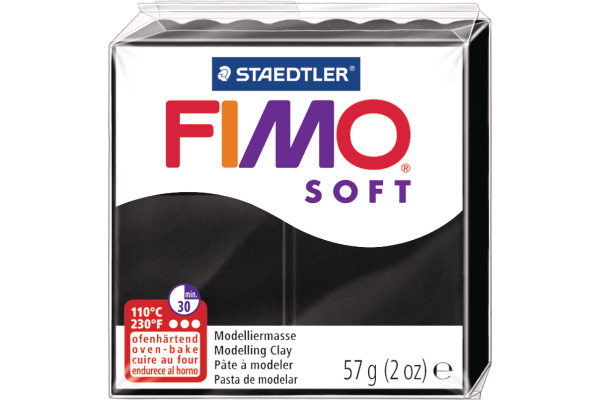 FIMO Knete Soft 57g 8020-9 schwarz