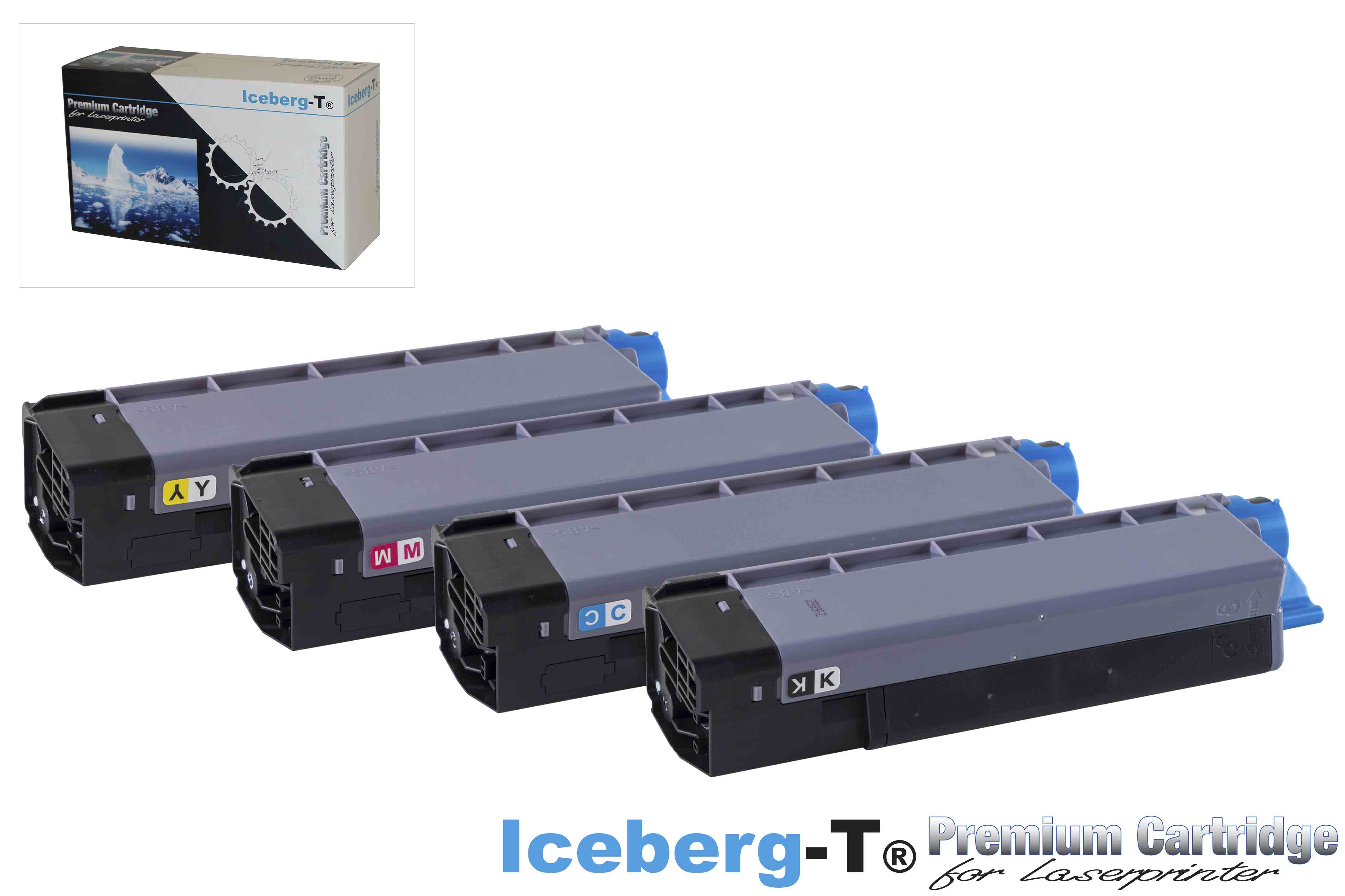 Iceberg-T Toner SET OKI C5650 Set mit allen vier Farben