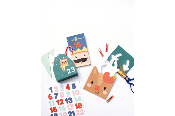 FOLIA Adventskalender 9389 Santa & Friends