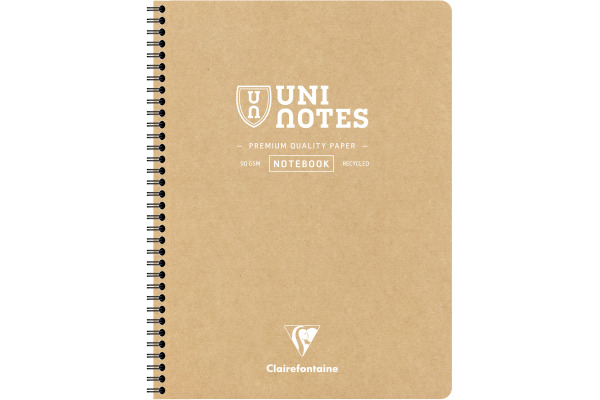 CLAIREFON Collegeblock Uni Notes A4+ 9853C braun, liniert 80 Blatt
