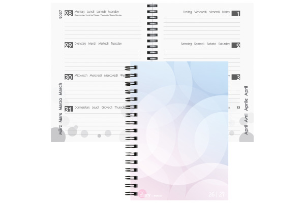BIELLA Schüleragenda Pastel 26/27 37890027U 1W/2S 14.5x20.5cm