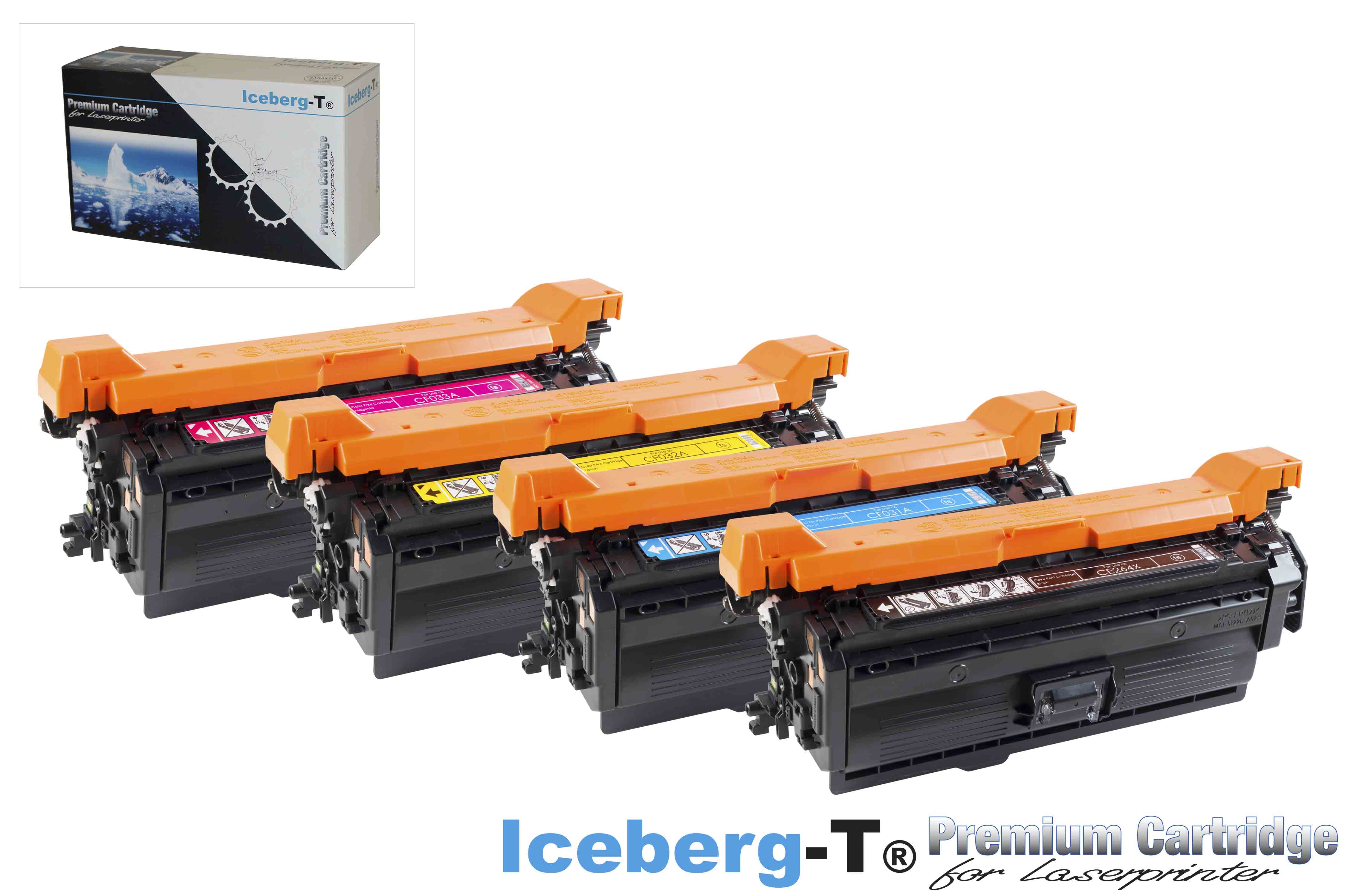Iceberg-T Toner SET CE264X / 646X Set mit allen vier Farben