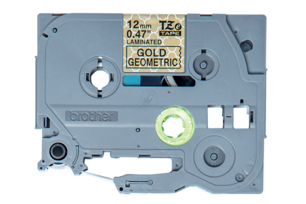 PTOUCH Band, laminiert schwarz/gold TZe-MPGG3 PT-DV600VP 12 mm