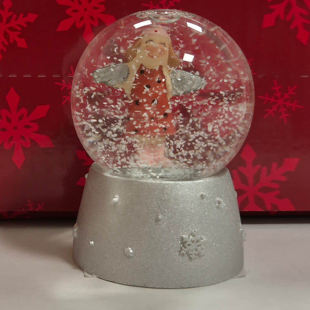 12 x Roost Schneekugel Engel 10019124 bunt, ass. 4x6x4cm